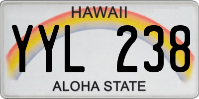 HI license plate YYL238