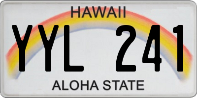 HI license plate YYL241