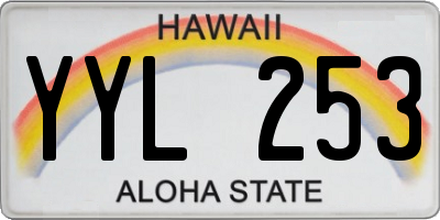 HI license plate YYL253