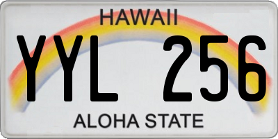 HI license plate YYL256