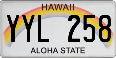 HI license plate YYL258