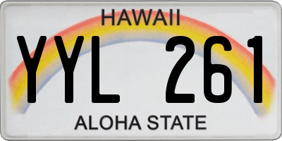 HI license plate YYL261