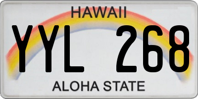 HI license plate YYL268
