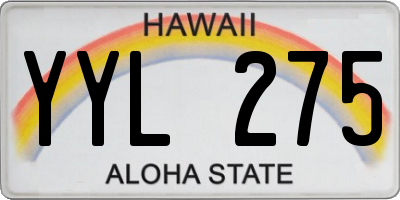 HI license plate YYL275