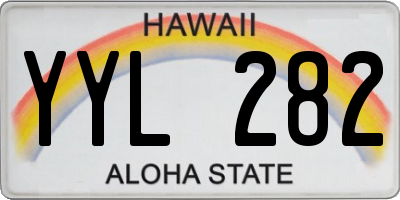 HI license plate YYL282