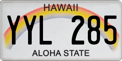 HI license plate YYL285