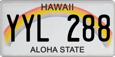 HI license plate YYL288