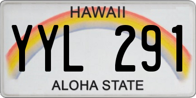 HI license plate YYL291