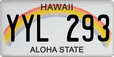 HI license plate YYL293