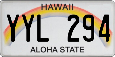 HI license plate YYL294