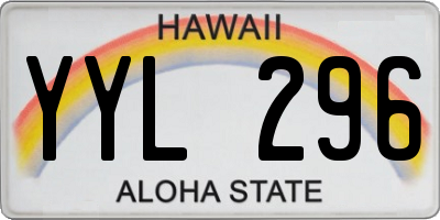 HI license plate YYL296