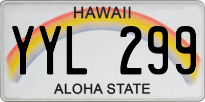 HI license plate YYL299