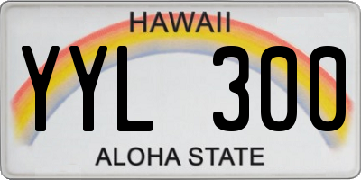 HI license plate YYL300