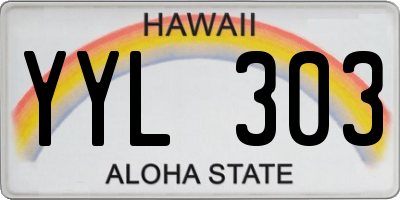 HI license plate YYL303