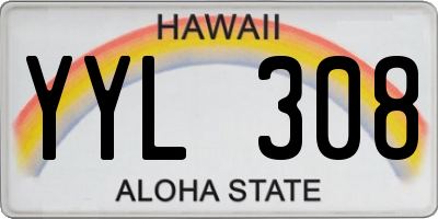 HI license plate YYL308