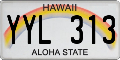 HI license plate YYL313