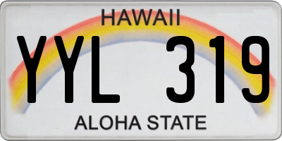 HI license plate YYL319