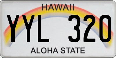 HI license plate YYL320