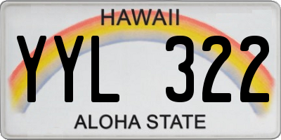 HI license plate YYL322