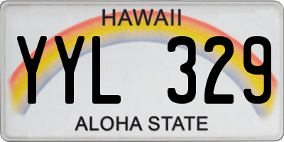 HI license plate YYL329