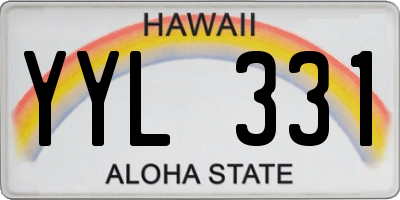 HI license plate YYL331