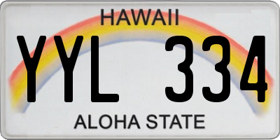 HI license plate YYL334