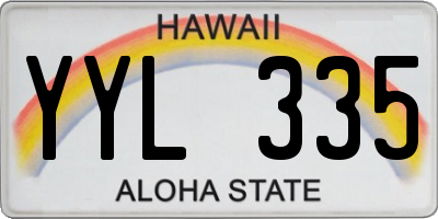 HI license plate YYL335