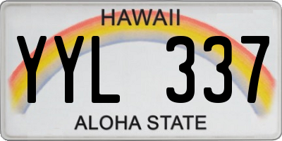 HI license plate YYL337