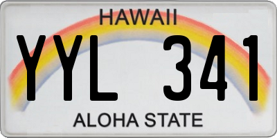 HI license plate YYL341
