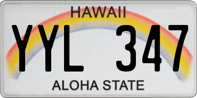 HI license plate YYL347