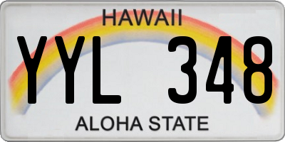 HI license plate YYL348