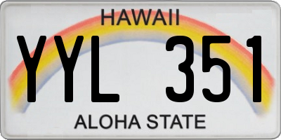 HI license plate YYL351