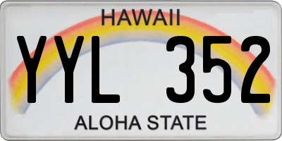 HI license plate YYL352