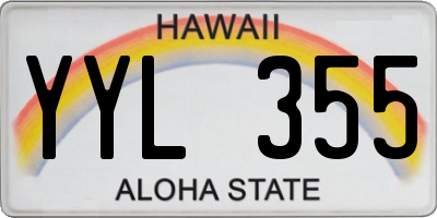 HI license plate YYL355