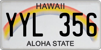 HI license plate YYL356