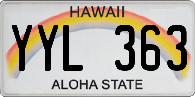 HI license plate YYL363