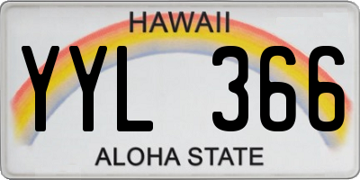 HI license plate YYL366