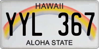 HI license plate YYL367