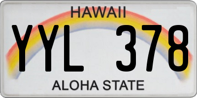 HI license plate YYL378