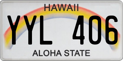 HI license plate YYL406
