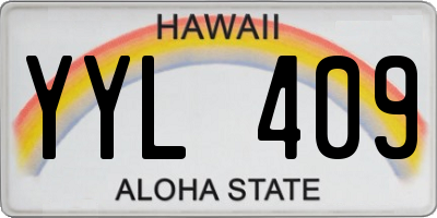HI license plate YYL409