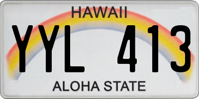 HI license plate YYL413