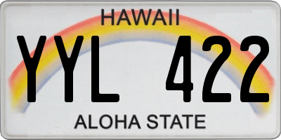 HI license plate YYL422