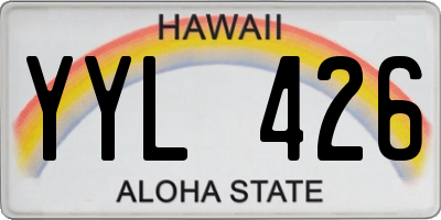 HI license plate YYL426
