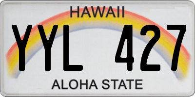 HI license plate YYL427