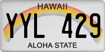 HI license plate YYL429