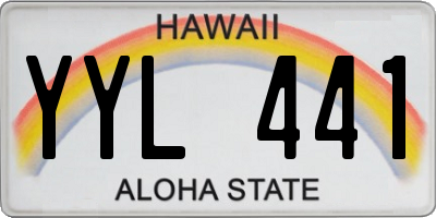 HI license plate YYL441