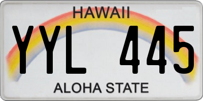 HI license plate YYL445