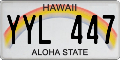 HI license plate YYL447