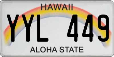 HI license plate YYL449